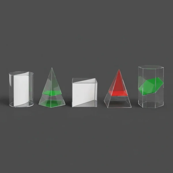 Набор прозрачных геометрических тел с сечением (не в сборе), Строникум